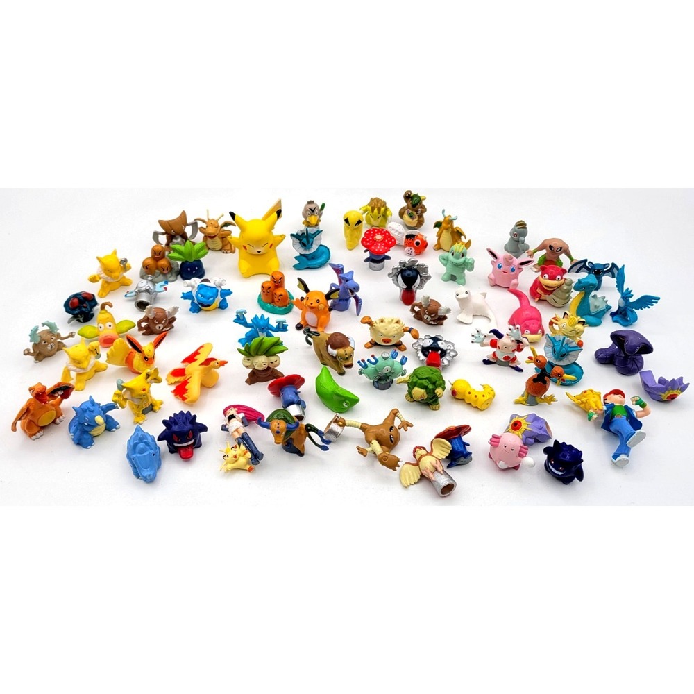 Pokémon Tomy Vintage Figure Toys 66 Lot Mini Figures Nintendo VERY HTF FIGS